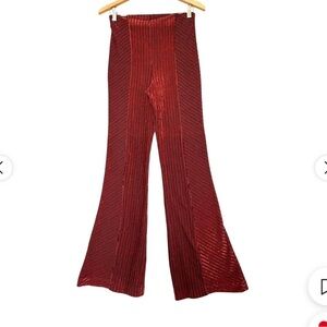 Free People Burgundy Flare Pants